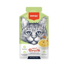 Wanpy Kediler İçin Bal Kabağı-Havuçlu Tavuk Eti Çorbası 50 Gr