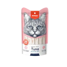 Wanpy Ton Balığı ve Karidesli Sıvı Kedi Ödül Maması 25x14 Gr