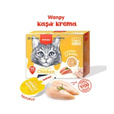 Wanpy Tavuklu Kaşıklı Kedi Ödül Kreması 10x16 Gr