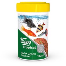 Floppy Tropical Red & Green Granulat Akvaryum Balık Yemi 100 ml